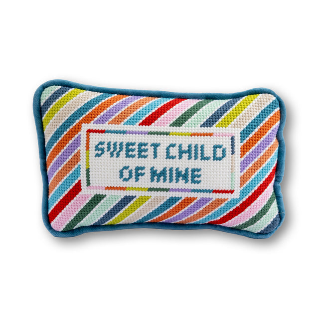 Sweet Child Of Mine Mini Needlepoint Pillow - Furbish Studio