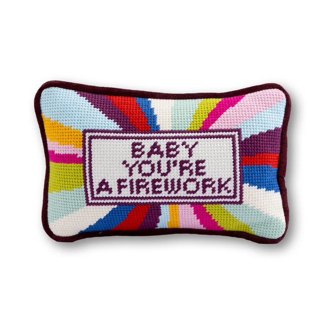 Firework Mini Needlepoint Pillow - Furbish Studio