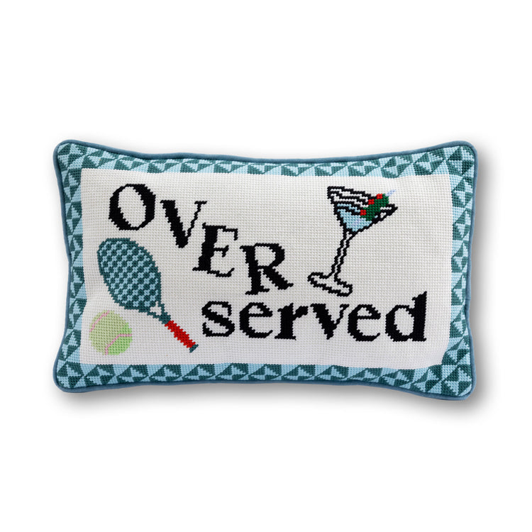 Overserved Needlepoint Pillow - Furbish Studio
