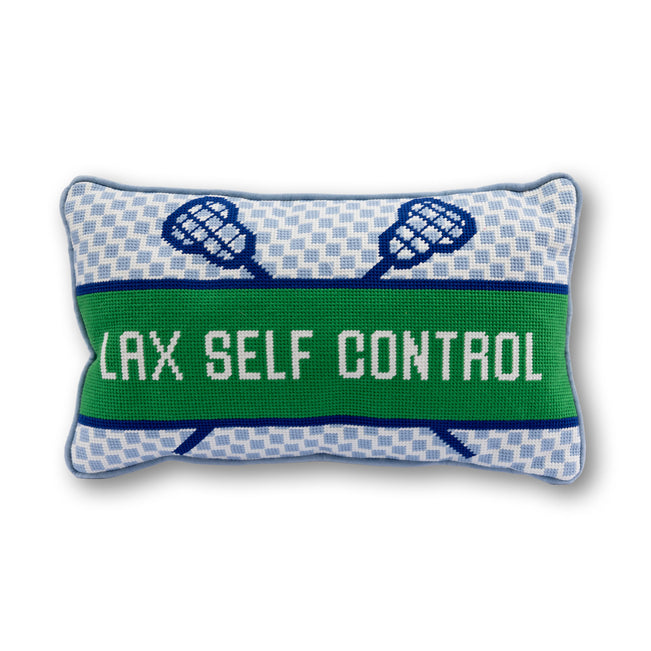 Lax Self Control Needlepoint Pillow - Furbish Studio