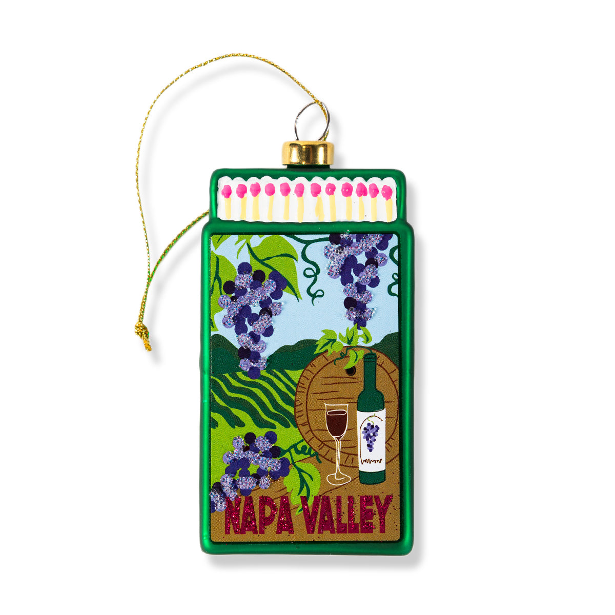 Furbish Studio Matchbook Ornament - Napa Valley