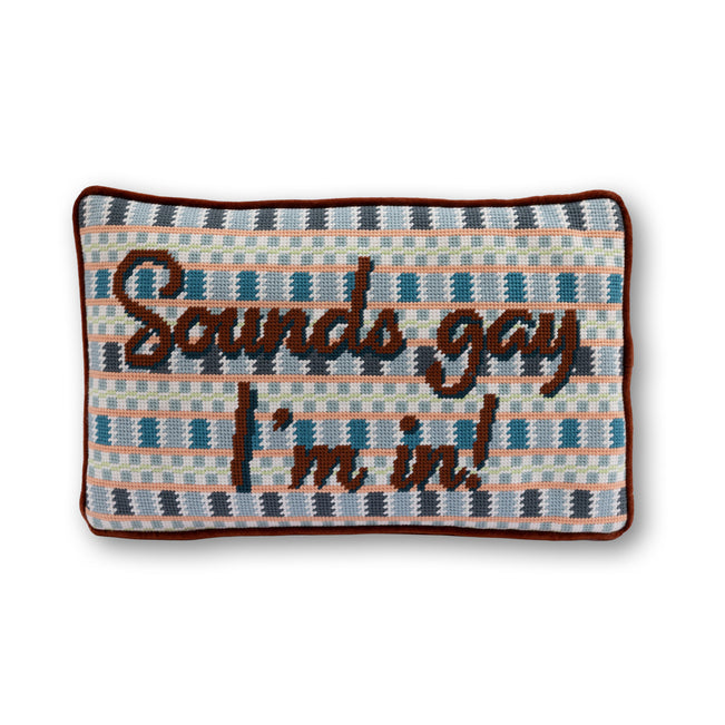 Sounds Gay Needlepoint Pillow - Furbish Studio
