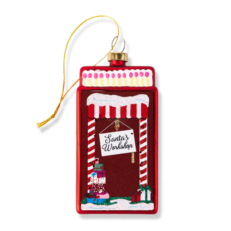 Matchbook Ornament - Santa's Workshop - Furbish Studio