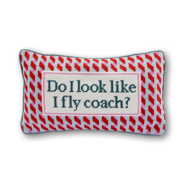 Fly Coach Needlepoint Pillow - Furbish Studio