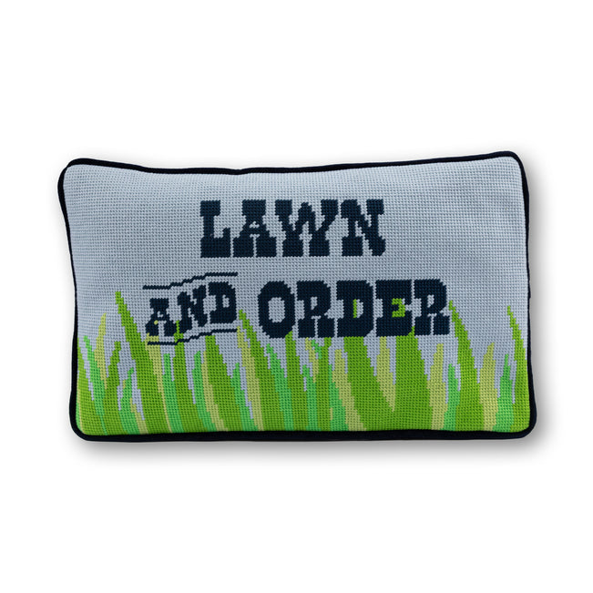 Lawn & Order Needlepoint Pillow - Furbish Studio