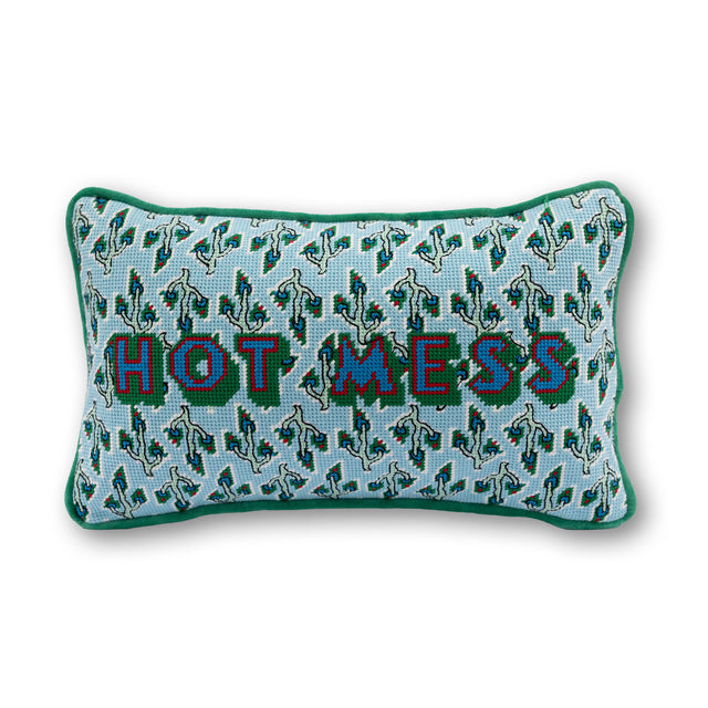 Hot Mess Needlepoint Pillow - Furbish Studio