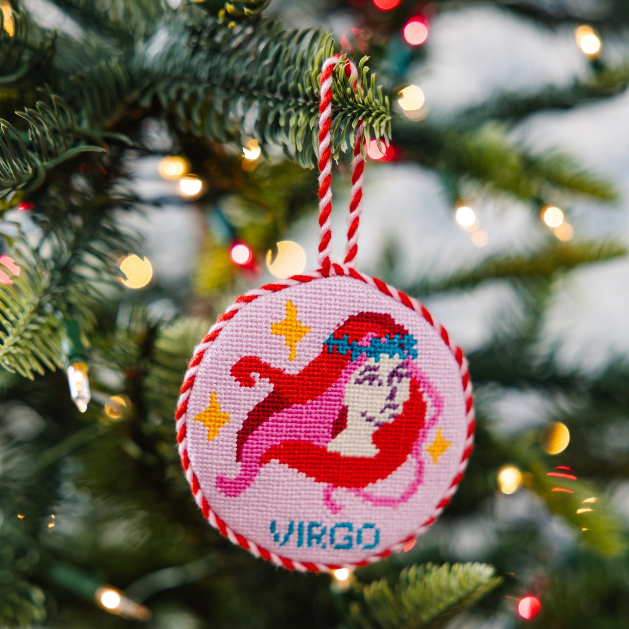 Needlepoint Zodiac Ornament - Virgo - Thumbnail 2