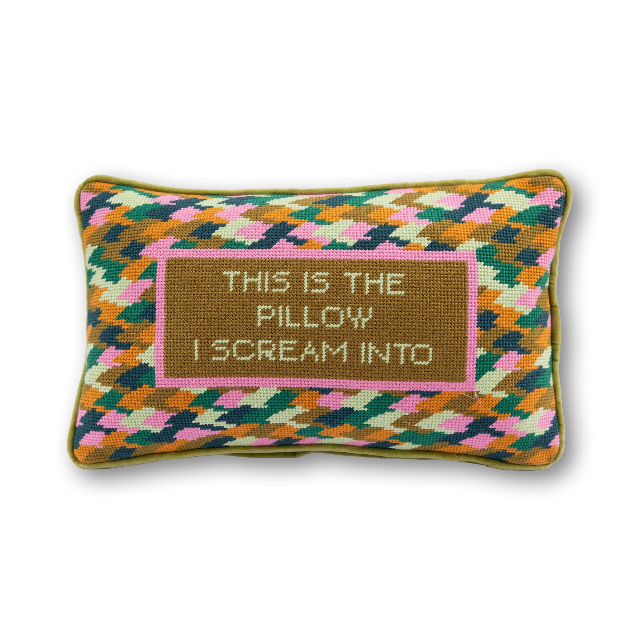 Scream Needlepoint Pillow - Furbish Studio