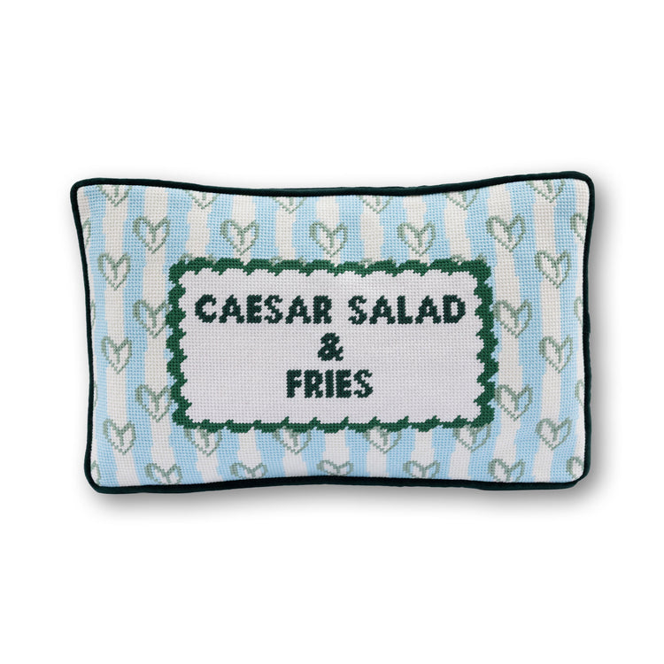 Girl Dinner Needlepoint Pillow - Furbish Studio