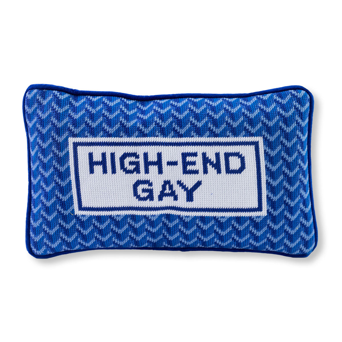 High End Gay Needlepoint Pillow - Furbish Studio
