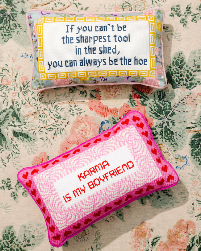 Sharpest Tool Needlepoint Pillow - Furbish Studio