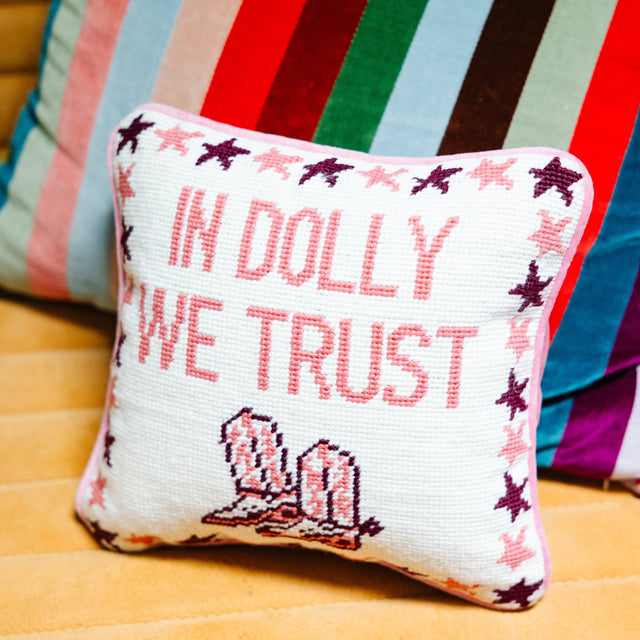 Trust Dolly Needlepoint Pillow - Furbish Studio