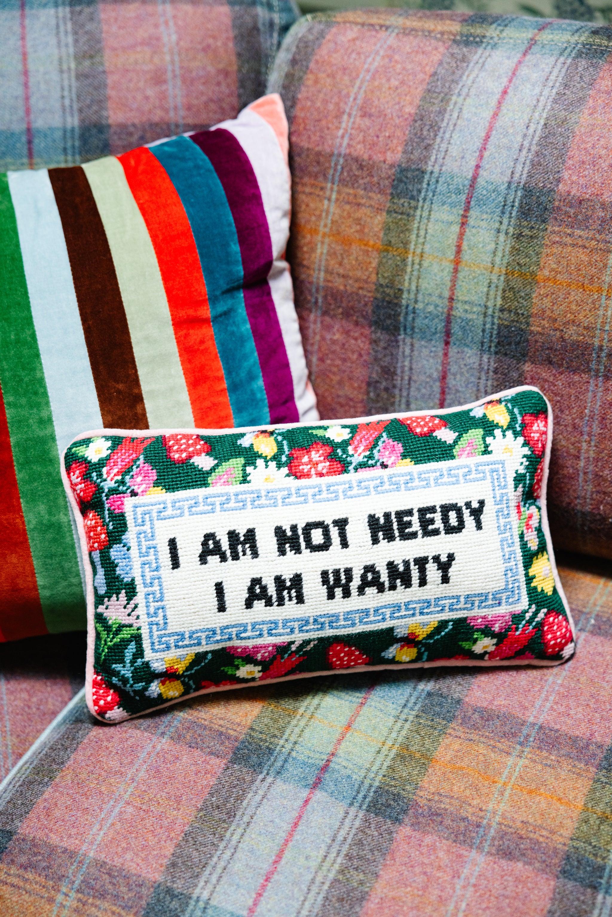 Furbish Studio - Not Needy Needlepoint Pillow