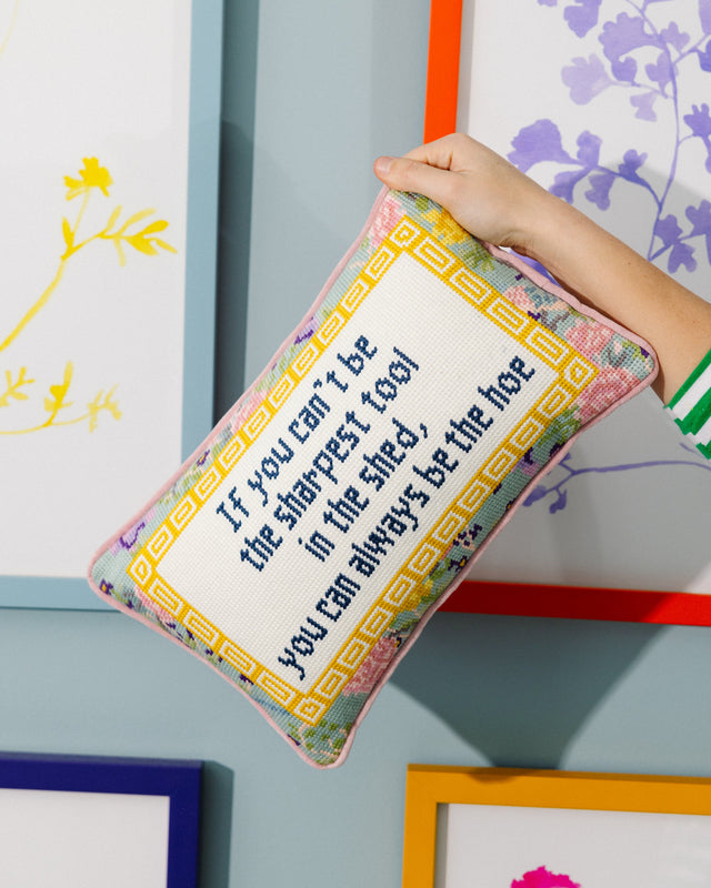Sharpest Tool Needlepoint Pillow - Furbish Studio