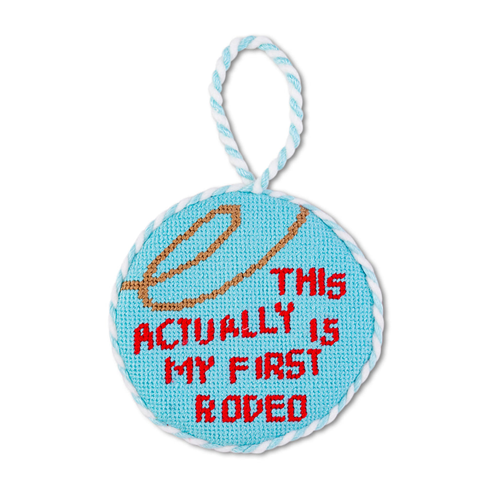 Needlepoint Ornament - First Rodeo - Furbish Studio