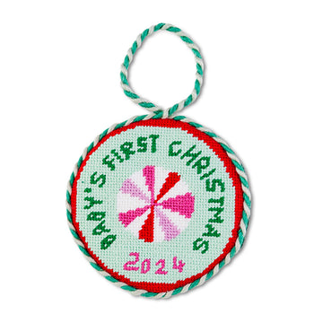 Needlepoint Ornament - Baby's 1st - Furbish Studio