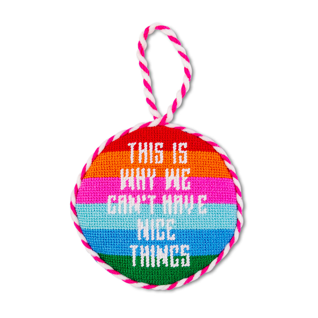 Needlepoint Ornament - Nice Things - Furbish Studio