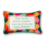 Dear Santa Needlepoint Pillow - Furbish Studio