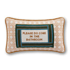 Bathroom Etiquette Needlepoint Pillow