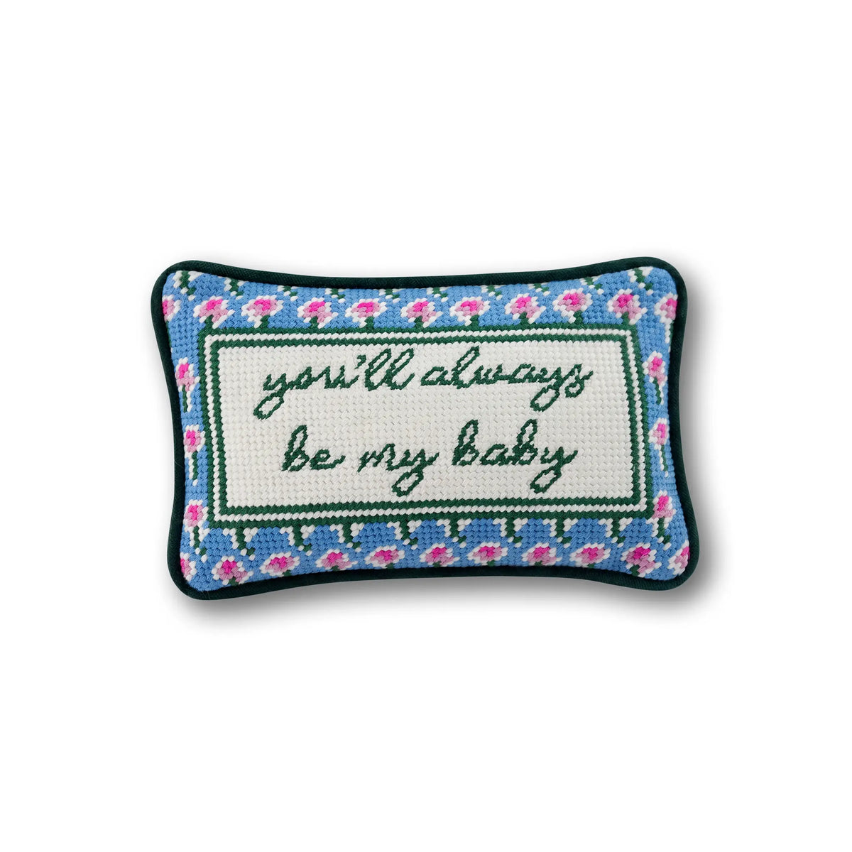 Be My Baby Mini Needlepoint Pillow - Furbish Studio