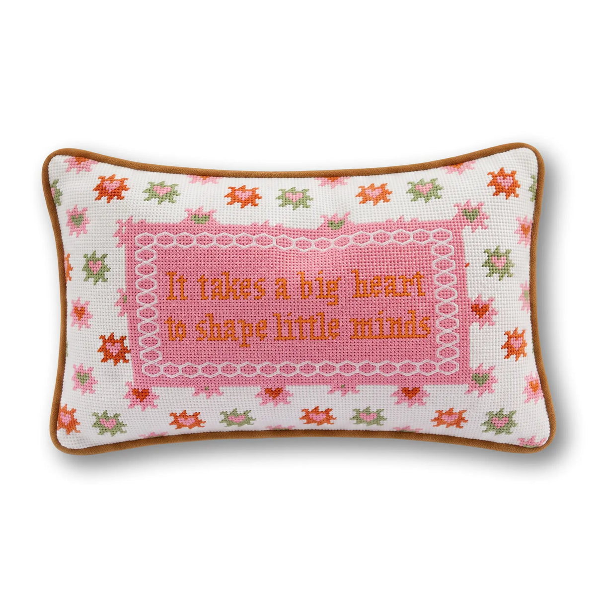 Big Heart Needlepoint Pillow - Furbish Studio