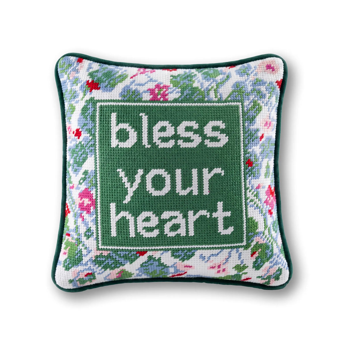 Bless Your Heart Needlepoint Pillow - Furbish Studio