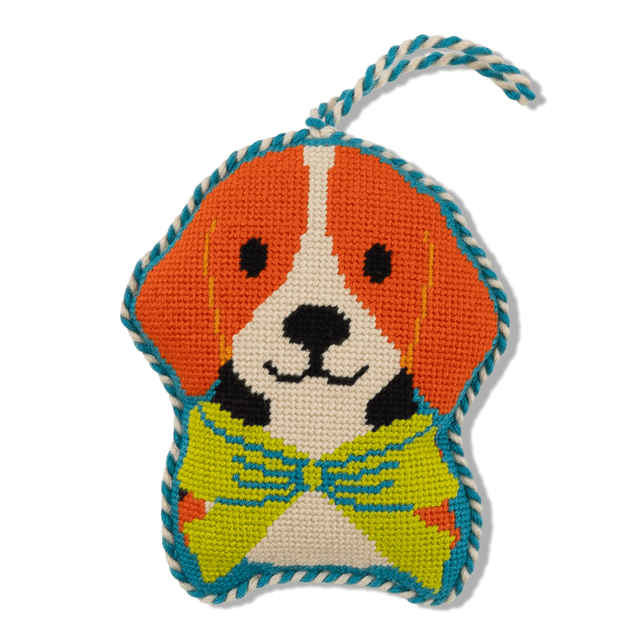 Needlepoint Icon Ornament - Beagle - Furbish Studio