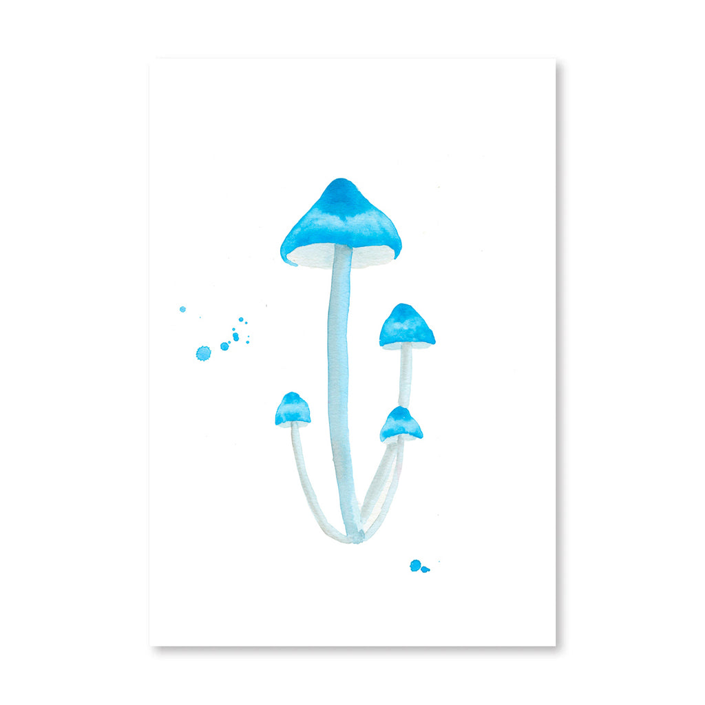 Mushroom Print - Turquoise - Furbish Studio