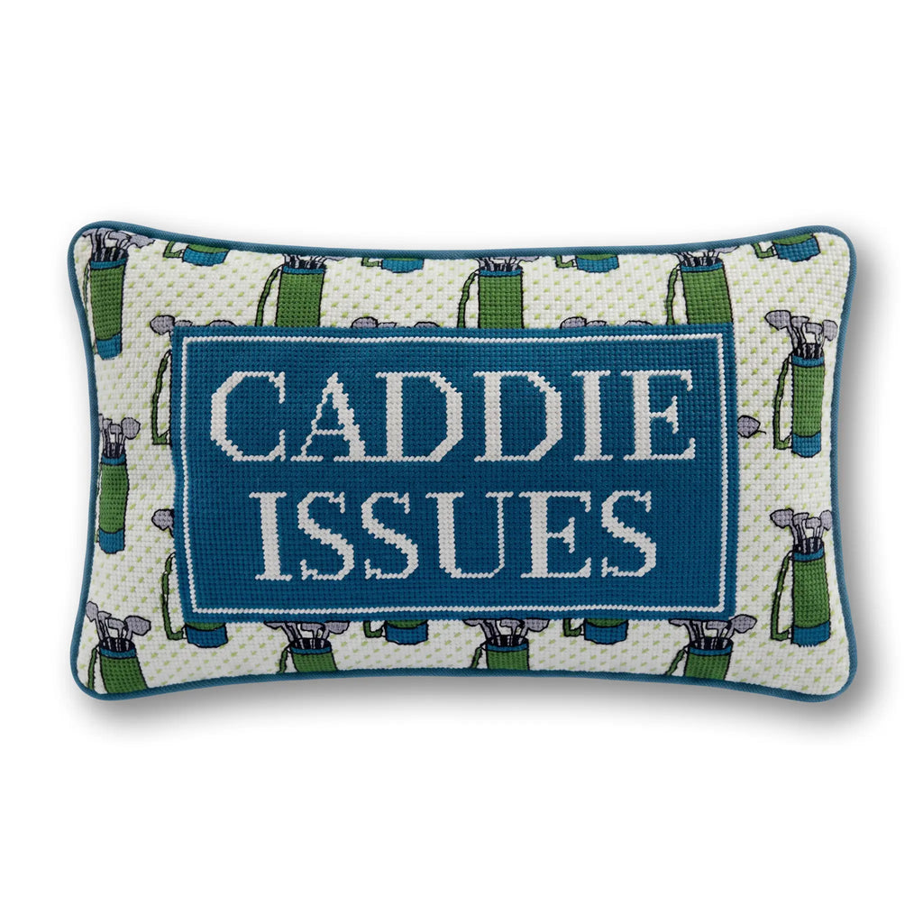 Caddie Issues Needlepoint Pillow | Furbish Studio
