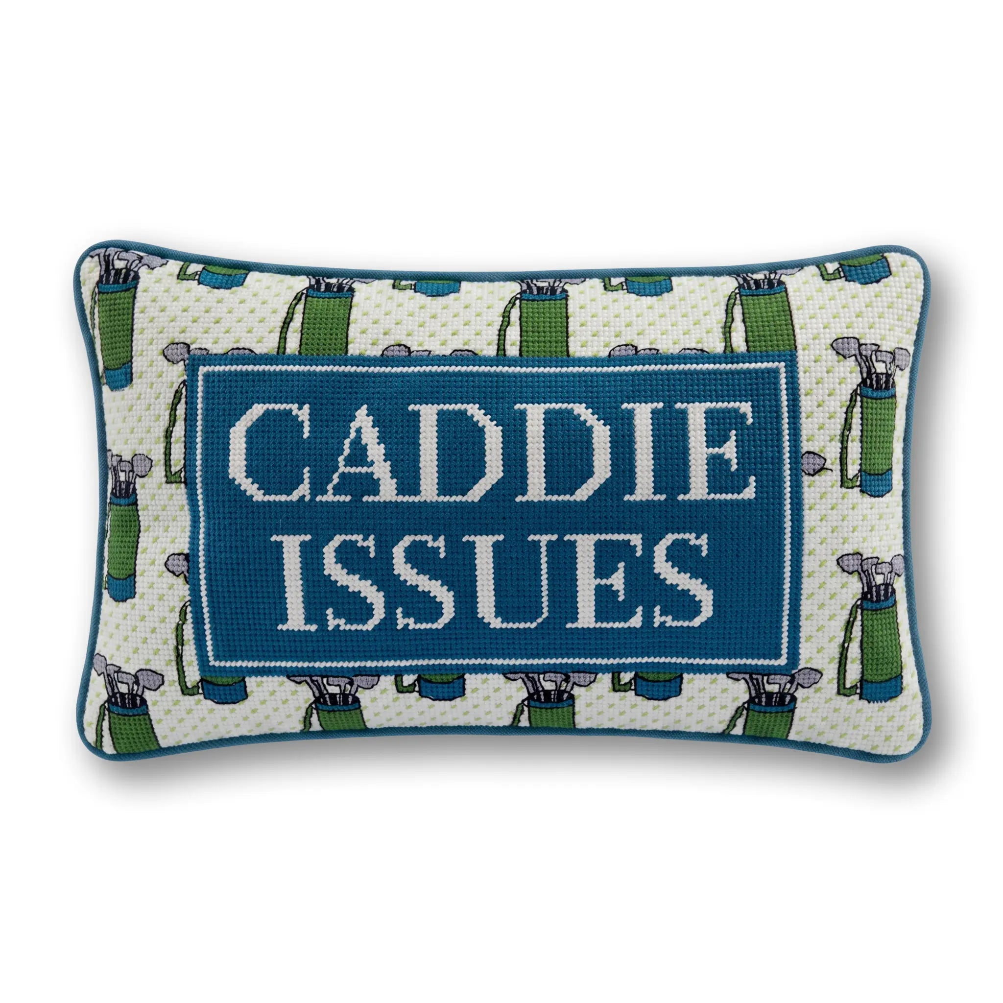 クッション・座布団 CREATIVE DRUG STORE x VERDY Pillow Blue Caddie Issues Needlepoint Pillow | Furbish Studio
