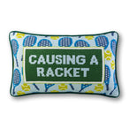 Causing A Racket Needlepoint Pillow - Furbish Studio