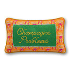 Champagne Problems Needlepoint Pillow - Furbish Studio