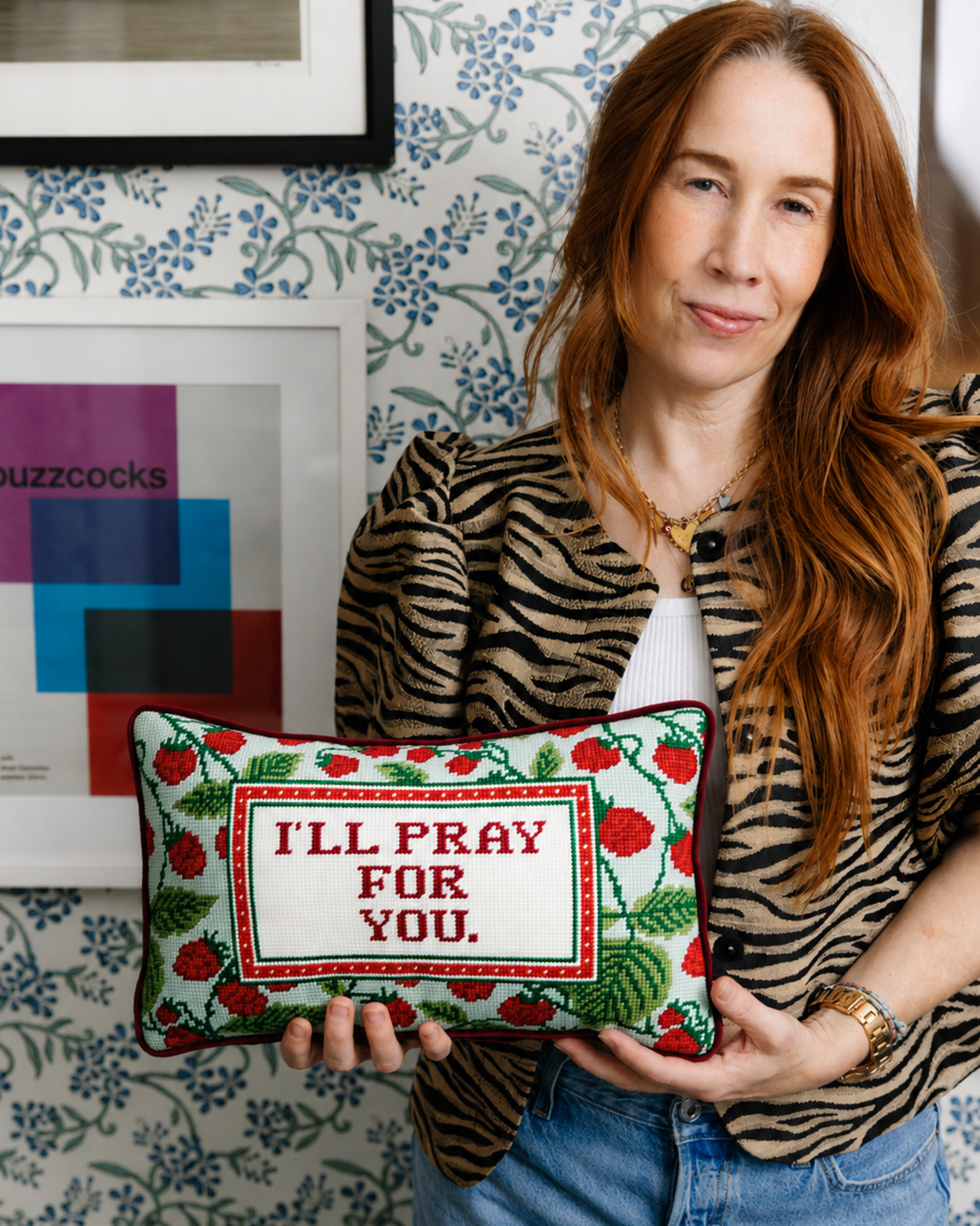 I'll Pray for You Needlepoint Pillow - Furbish Studio