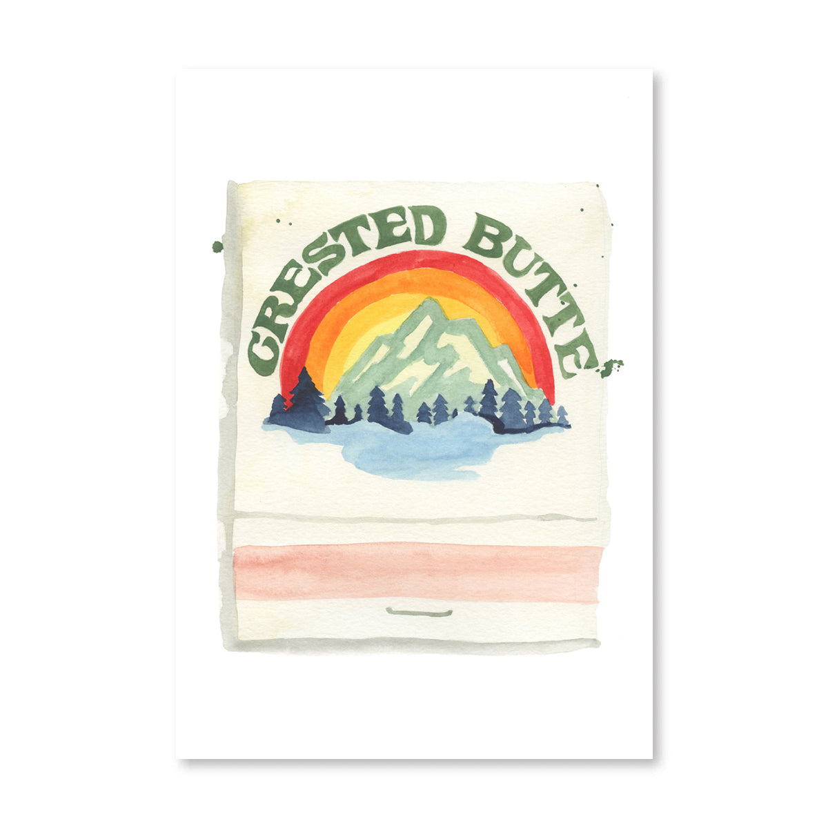 Crested Butte Matchbook Art Print