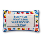 Docking The Boat Needlepoint Pillow - Furbish Studio