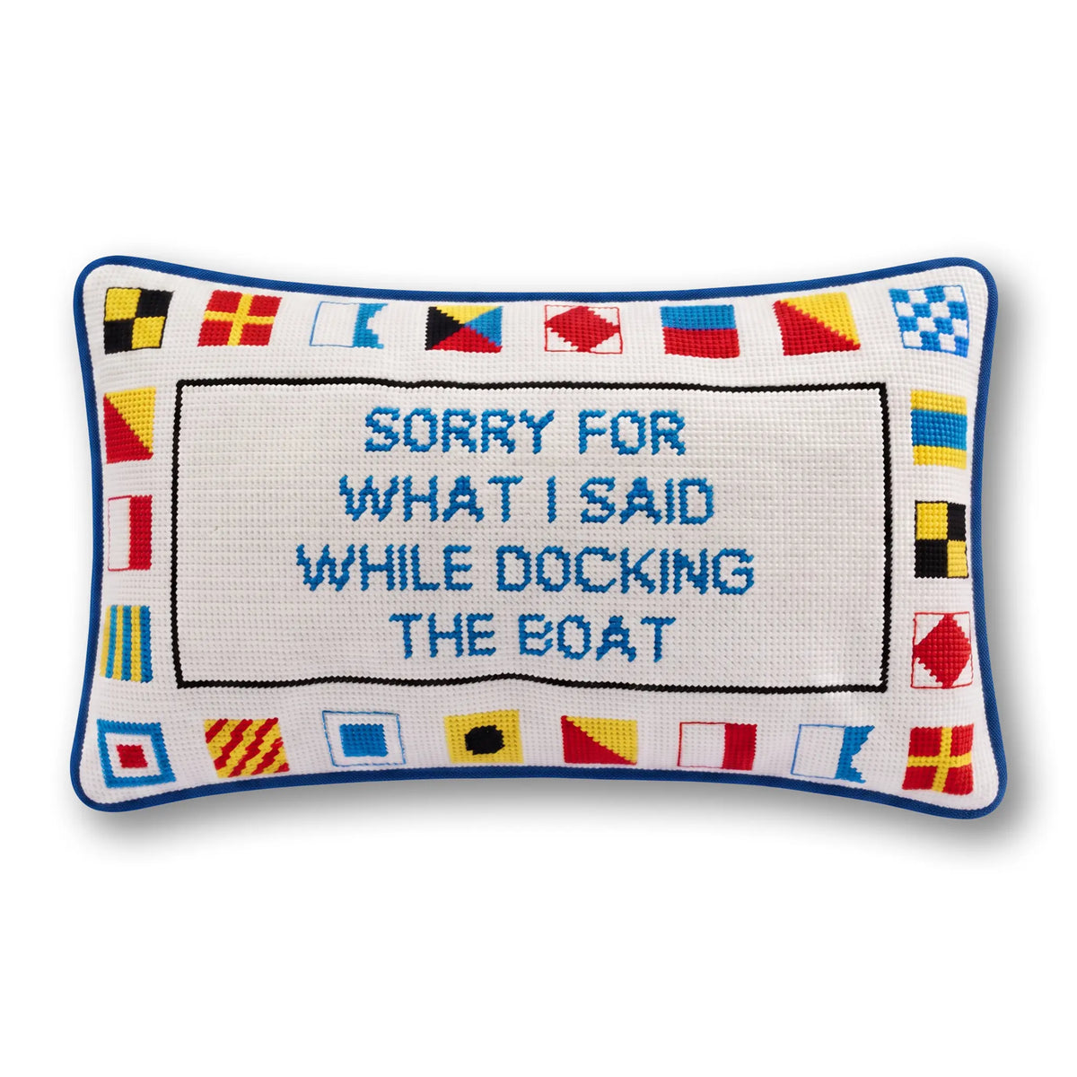 Docking The Boat Needlepoint Pillow - Furbish Studio