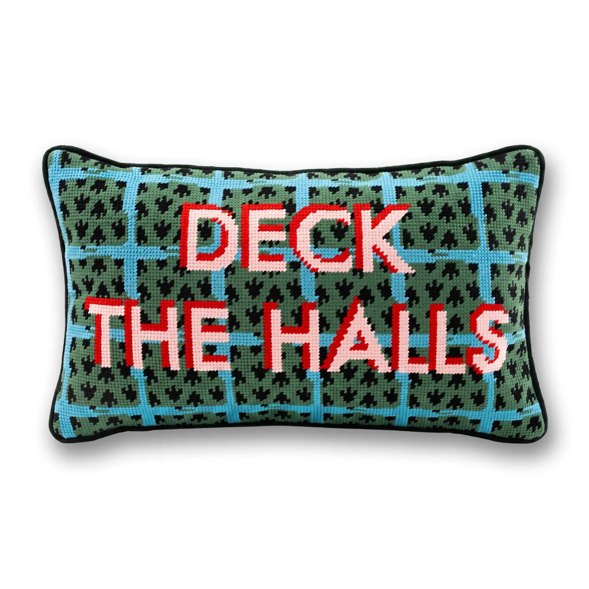 Deck the Halls Needlepoint Pillow - Furbish Studio