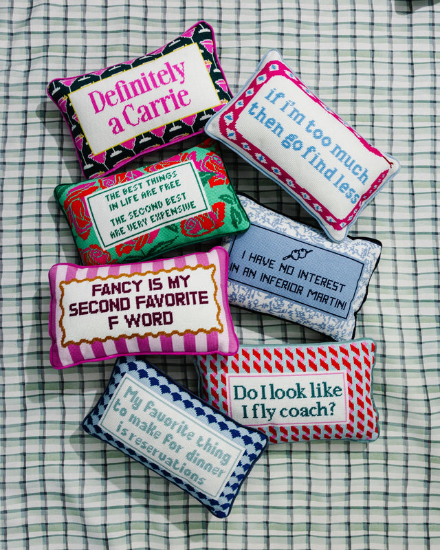 Expensive Needlepoint Pillow - Furbish Studio