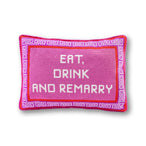 Eat Drink Remarry Needlepoint Pillow - Furbish Studio