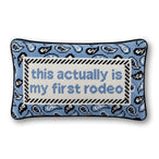 First Rodeo Needlepoint Pillow - Furbish Studio