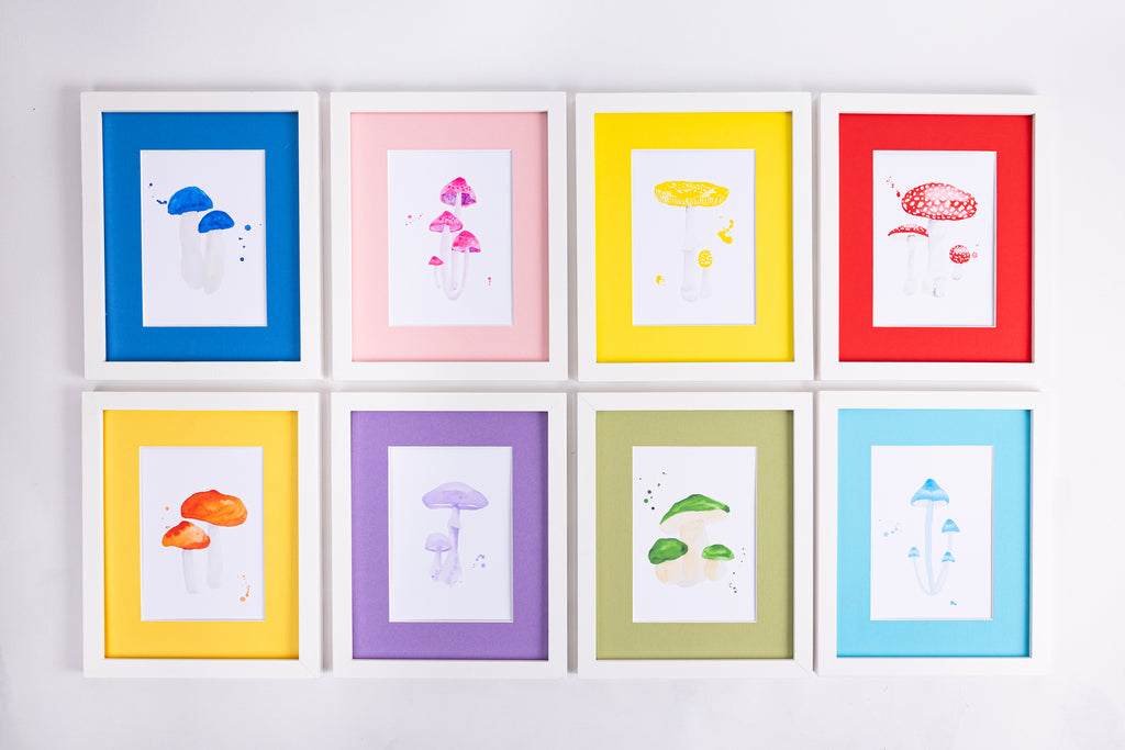 Mushroom Print - Wine - Furbish Studio