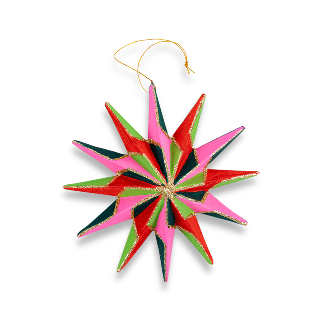 Neon Spectrum Star Ornament - Furbish Studio