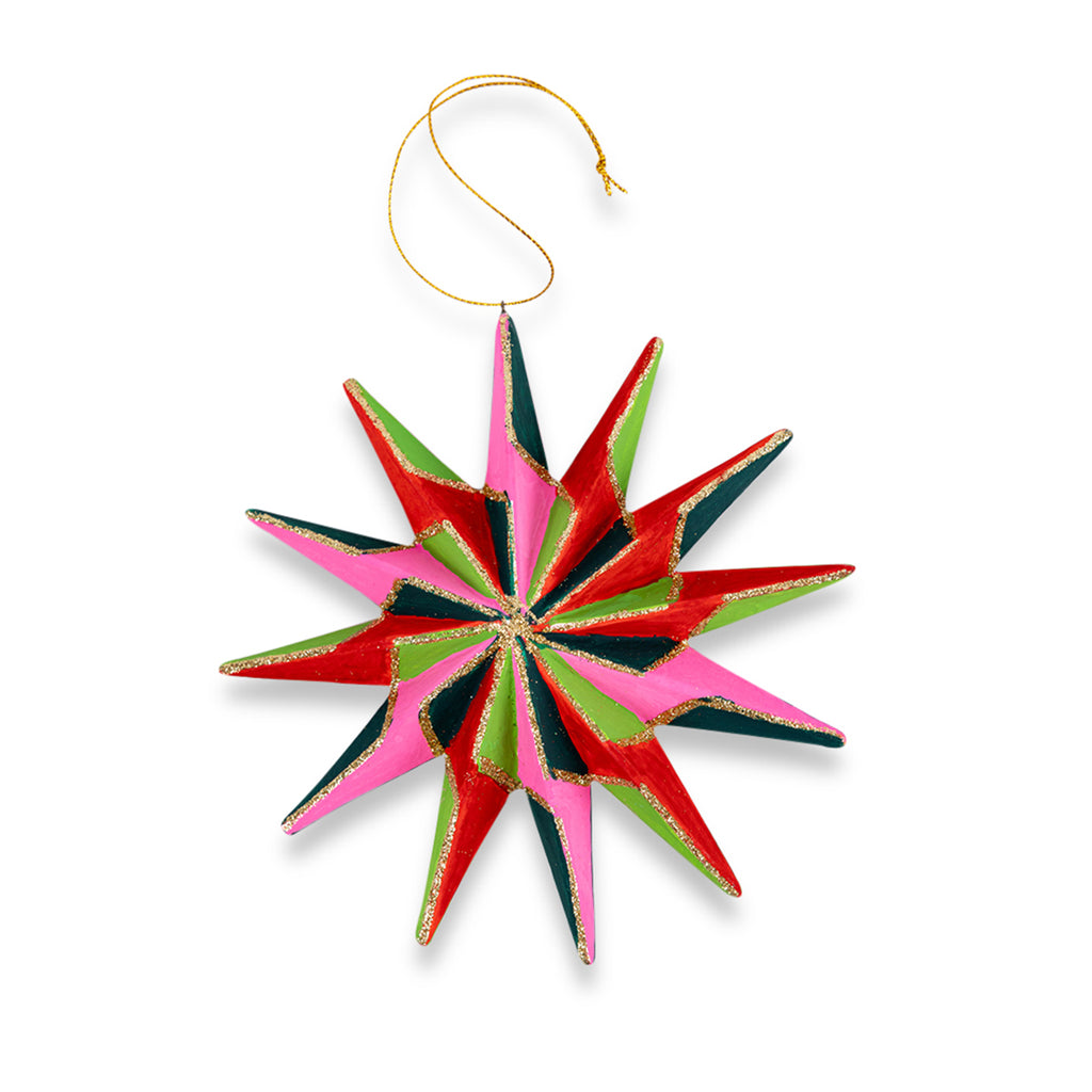 Neon Spectrum Star Ornament - Furbish Studio