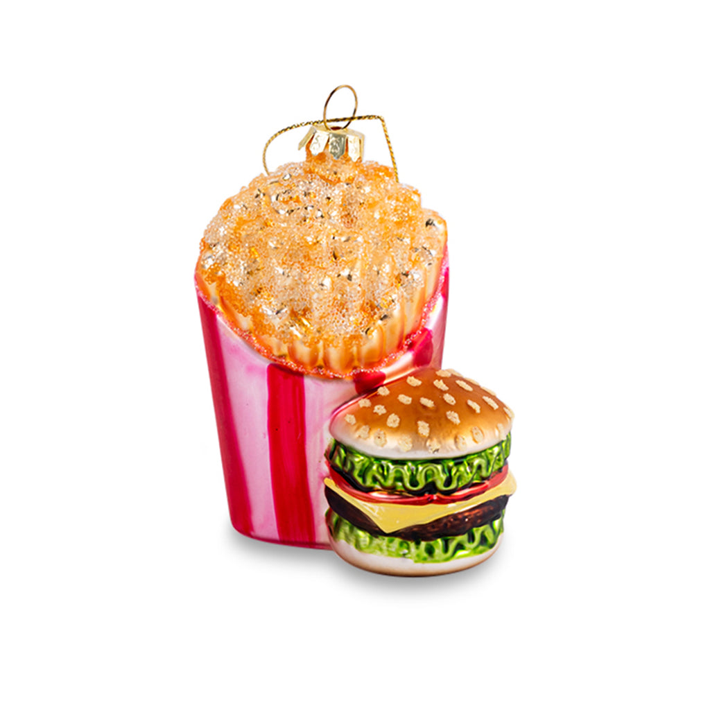 Burger and Fries Ornament - Furbish Studio