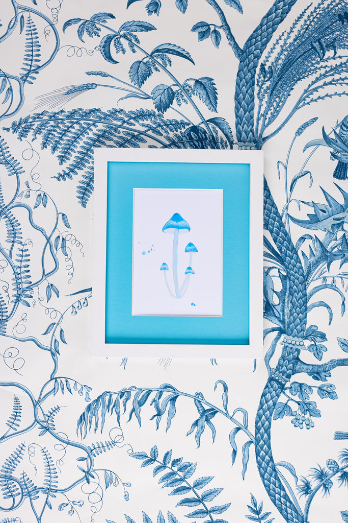 Mushroom Print - Turquoise - Furbish Studio