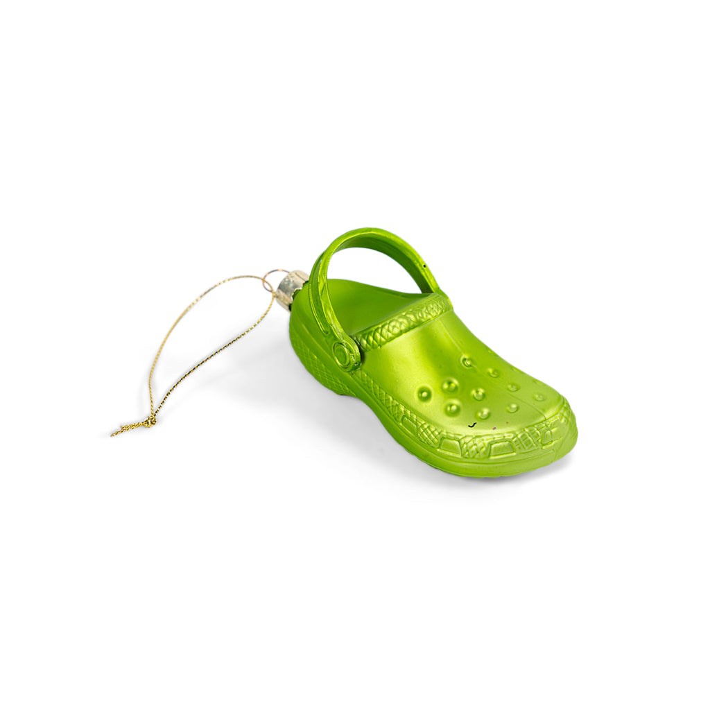 Green Crocs Ornament - Furbish Studio