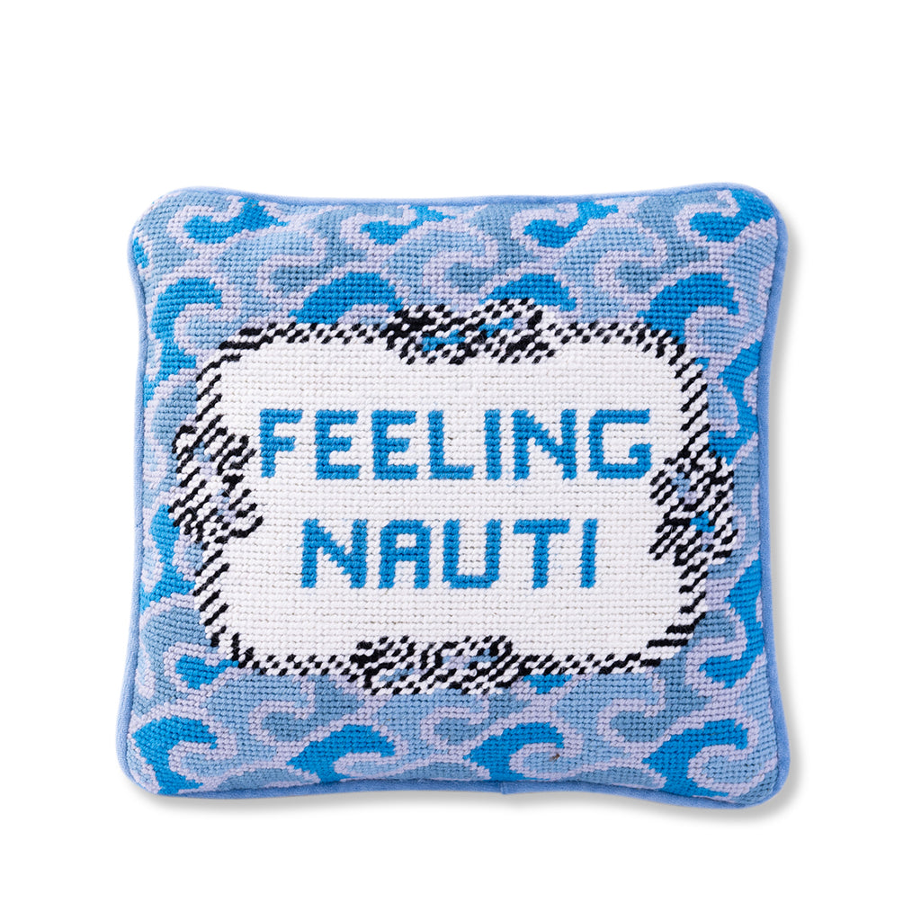 Nauti Needlepoint Pillow - Furbish Studio