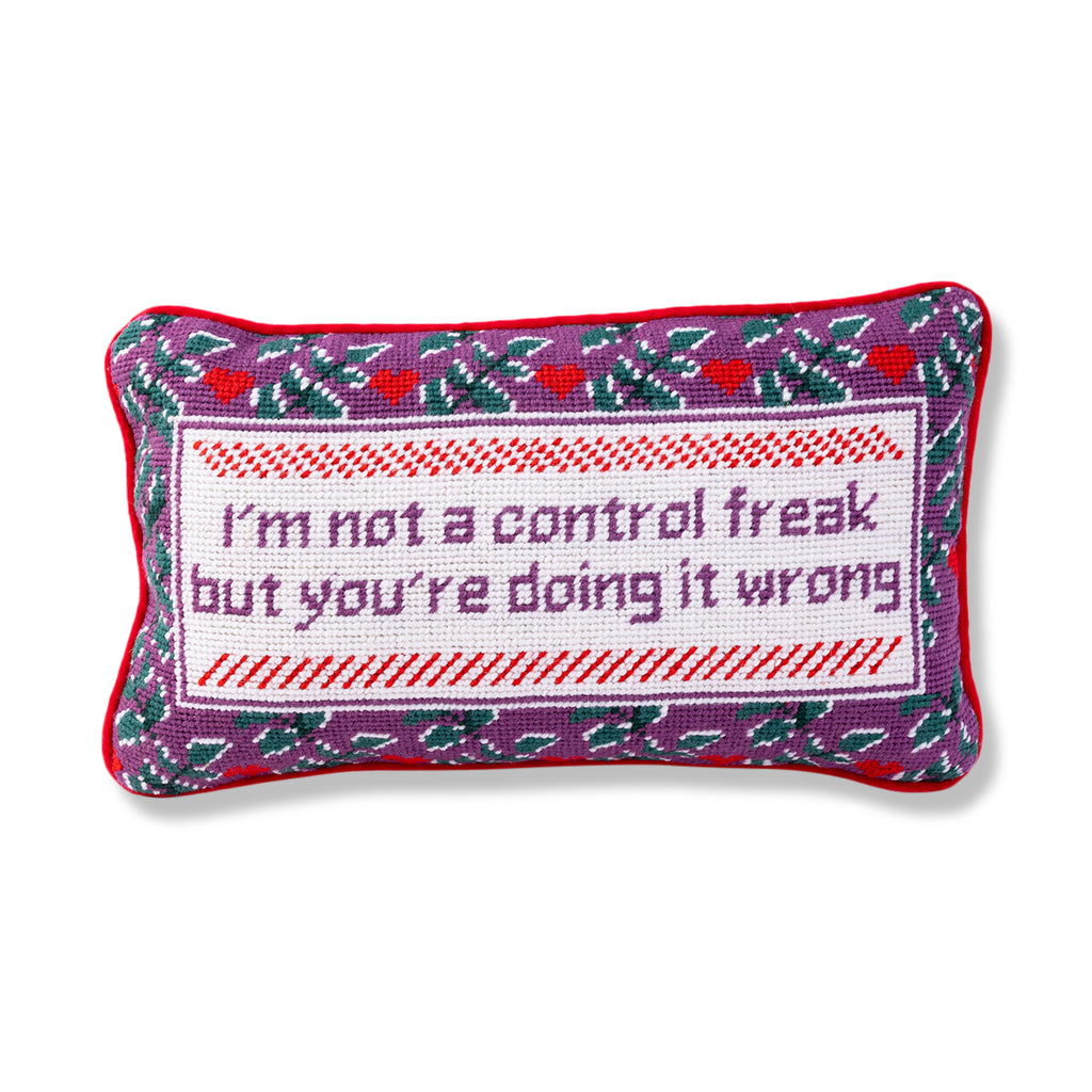 Control Freak Needlepoint Pillow - Furbish Studio