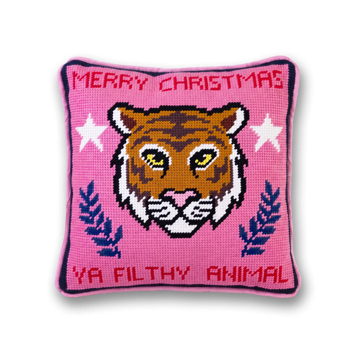 Filthy Animal Needlepoint Pillow - Furbish Studio