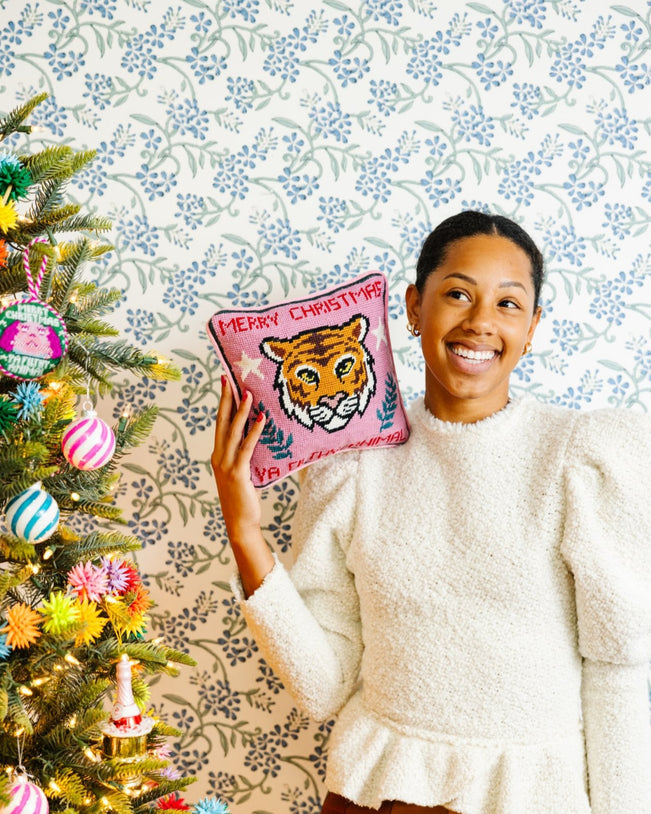 Filthy Animal Needlepoint Pillow - Furbish Studio